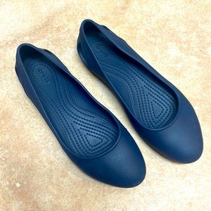 Crocs flats navy blue